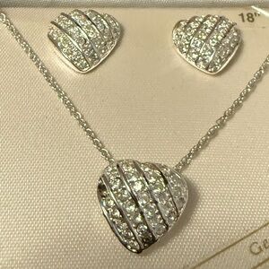 Roman Genuine Crystal Earrings & Pendant - Subtle